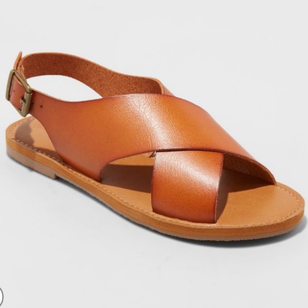Universal Thread faux leather buckle sandals 7.5